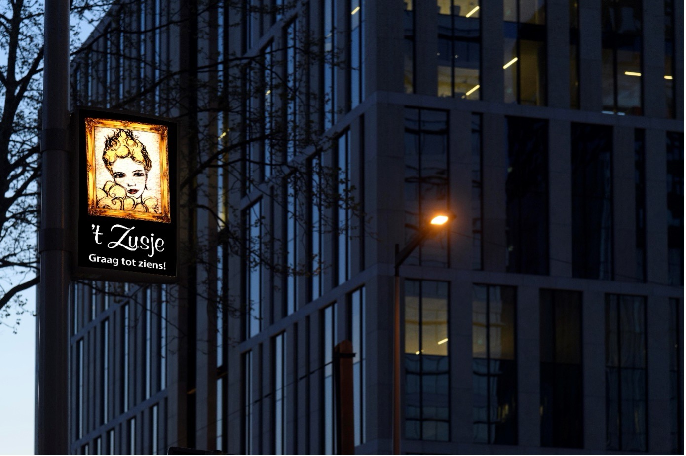 t zusje buitenreclame